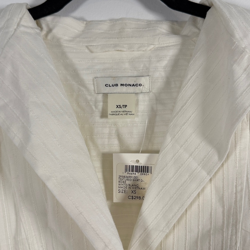 NWT Club Monaco Textured Shirt Dress - Picture 7 of 11